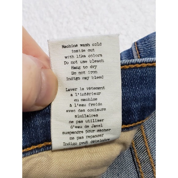 Rag & Bone Straight Leg Jeans in Clean La Paz Frayed Hem Blue Women's Size 29 - Picture 12 of 12